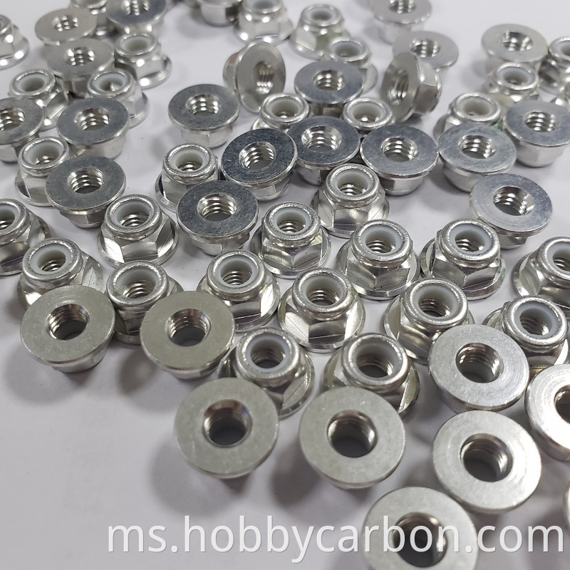 M2.5 Alu Lock Nuts with flange